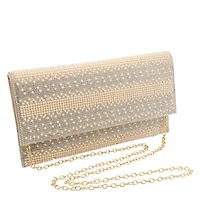 Women's Beaded Flap Evening Clutch