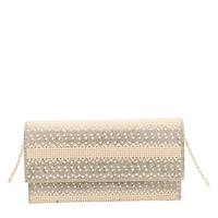 Women's Beaded Flap Evening Clutch