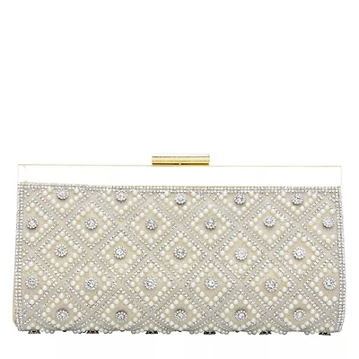 Diamond Pattern Detail Clutch