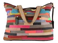 Applique Leather Shoulder Bag