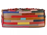 Applique Leather Shoulder Bag