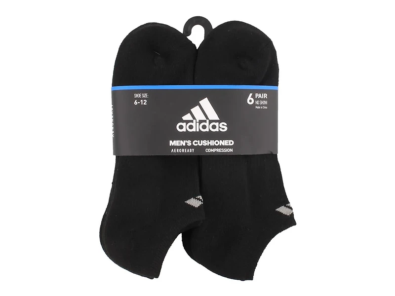 Athletic Cushioned Men’s No Show Socks - 6 Pack