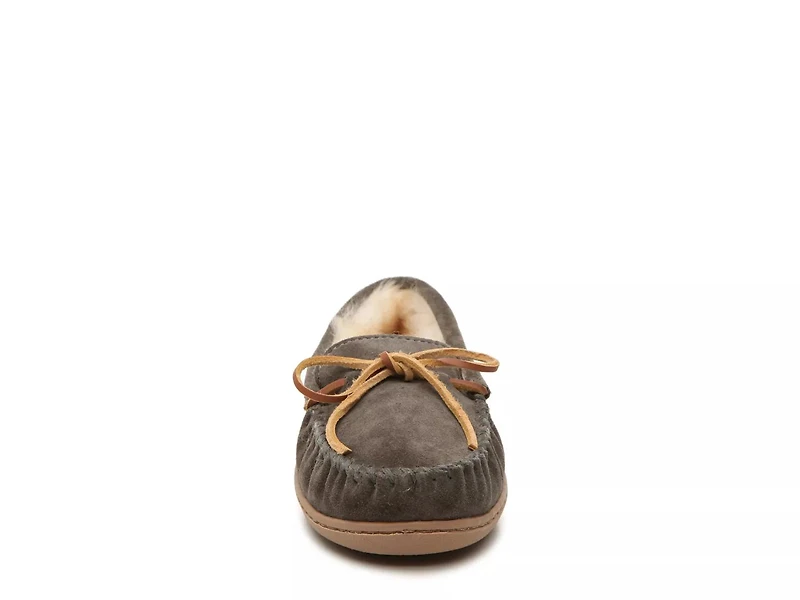 Sheepskin Hard Moccasin Slipper
