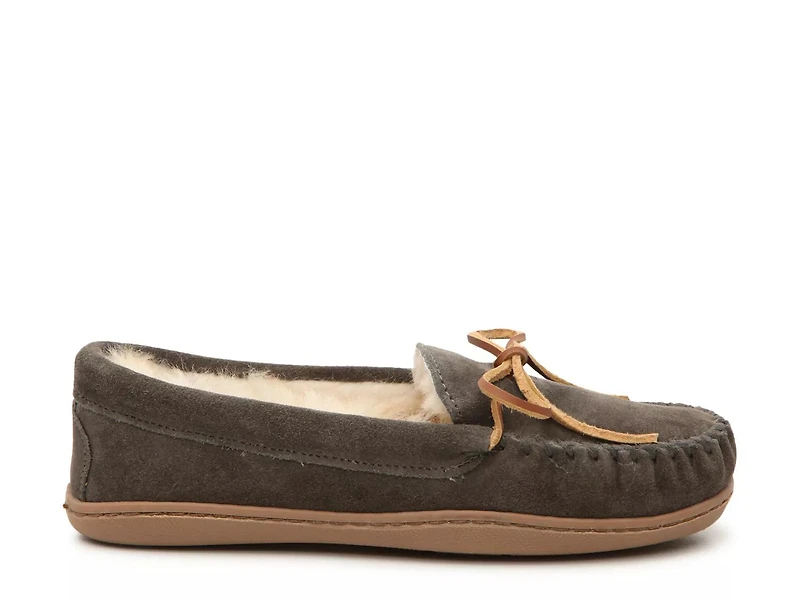 Sheepskin Hard Moccasin Slipper
