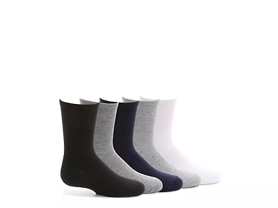 Solid Kids' Crew Socks - 5 Pack