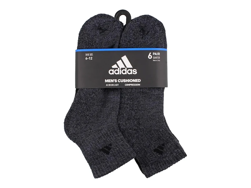 Athletic Cushioned Men’s Quarter Ankle Socks