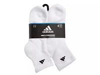 Cushioned Men's Quarter Ankle Socks - 6 Pack