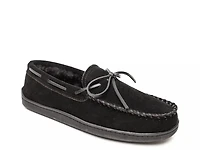 Pile Lined Hardsole Moccasin Slipper