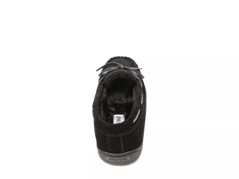 Pile Lined Hardsole Moccasin Slipper