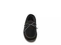 Pile Lined Hardsole Moccasin Slipper