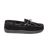Pile Lined Hardsole Moccasin Slipper