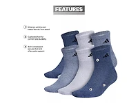 Athletic Cushioned Men's Quarter Ankle Socks - 6 Pack