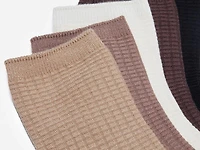 Neutrals Waffle Women's Crew Socks - 5 Pack