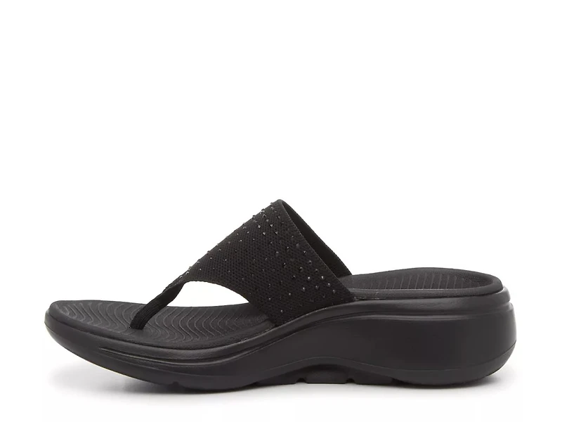 GO WALK Arch Fit Glam Wedge Sandal