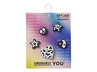 Mono Black & White Jibbitz Set - 5 Pack