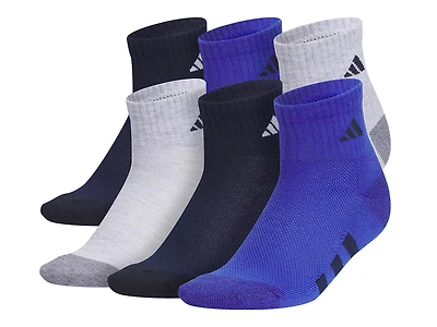 Athletic Cushioned Kids' Quarter Ankle Socks - 6 Pack