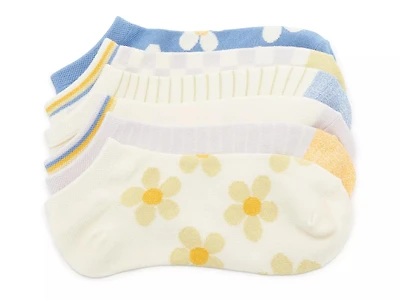 Daisy Women's No Show Socks - 6 Pack