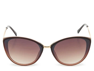 Brandy Round Cat-Eye Sunglasses