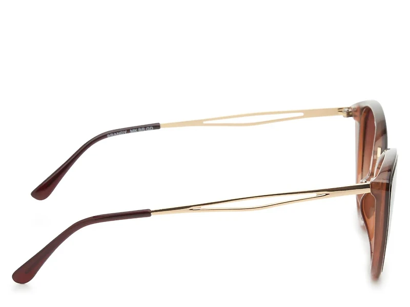 Brandy Round Cat-Eye Sunglasses