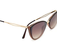 Brandy Round Cat-Eye Sunglasses