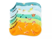 Tropical Spritz Women's No Show Socks - 6 Pack