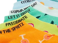 Tropical Spritz Women's No Show Socks - 6 Pack