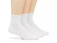 White Extended Size No Show Socks - 6 Pack