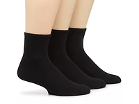 Black Men's Extended Size Ankle Socks - 5 Pack