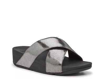 Lulu Shimmer Wedge Sandal