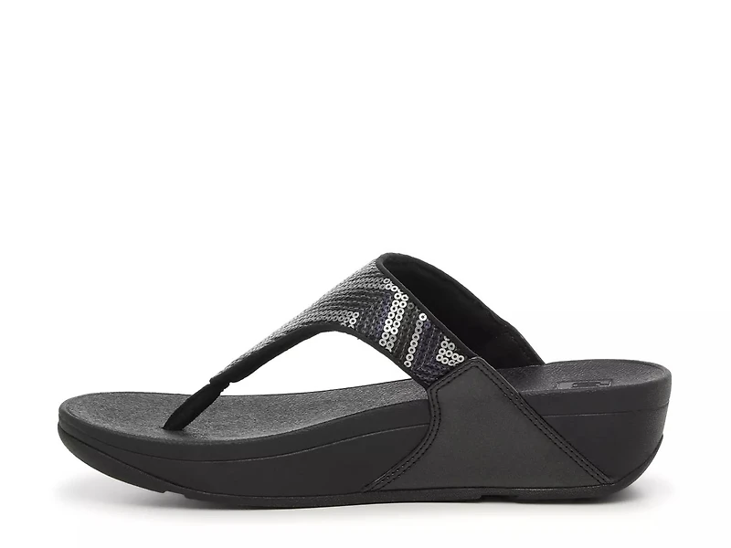 Lulu Sequin Wedge Sandal