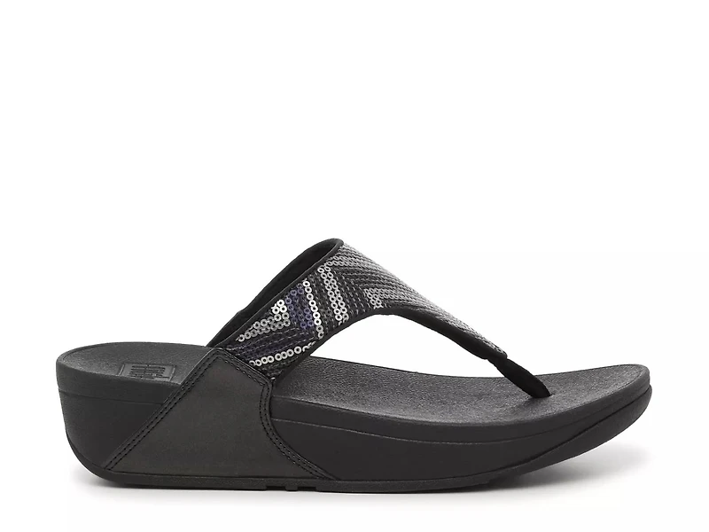 Lulu Sequin Wedge Sandal