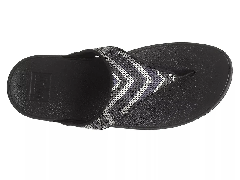 Lulu Sequin Wedge Sandal