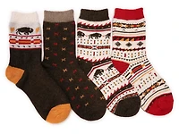 Holiday Women's Crew Socks - 4 Pack