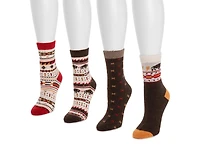 Holiday Women's Crew Socks - 4 Pack