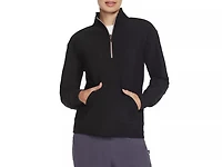 GO LUXE Rib Women's Quarter Zip Sweatshirt