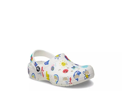Classic Doodle Print Clog - Kids'