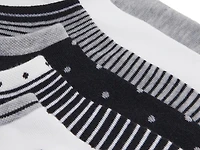 Dot Stripe Women's No Show Socks - 6 Pack