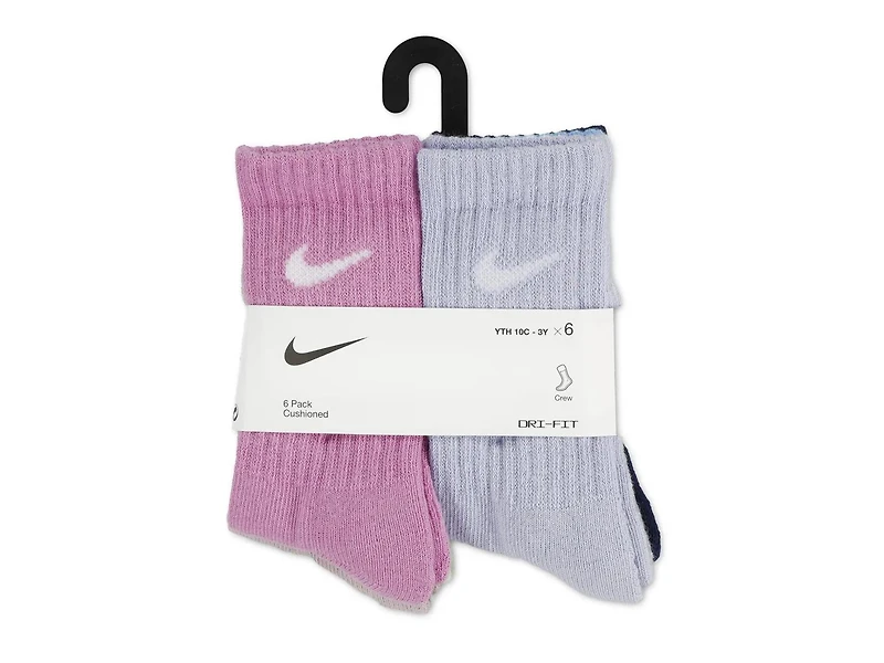 Performance Kids' Crew Socks - 6 Pack