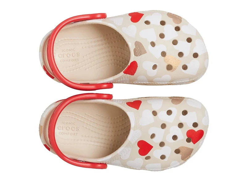 Classic Heart Print Clog - Kids'