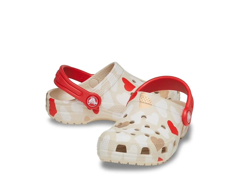 Classic Heart Print Clog - Kids'