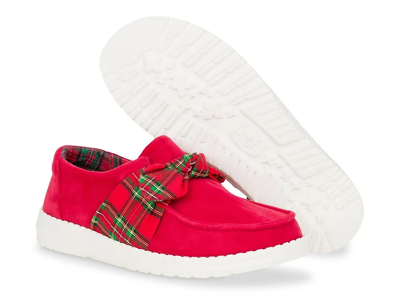 Wendy Bow Tartan Slip-On