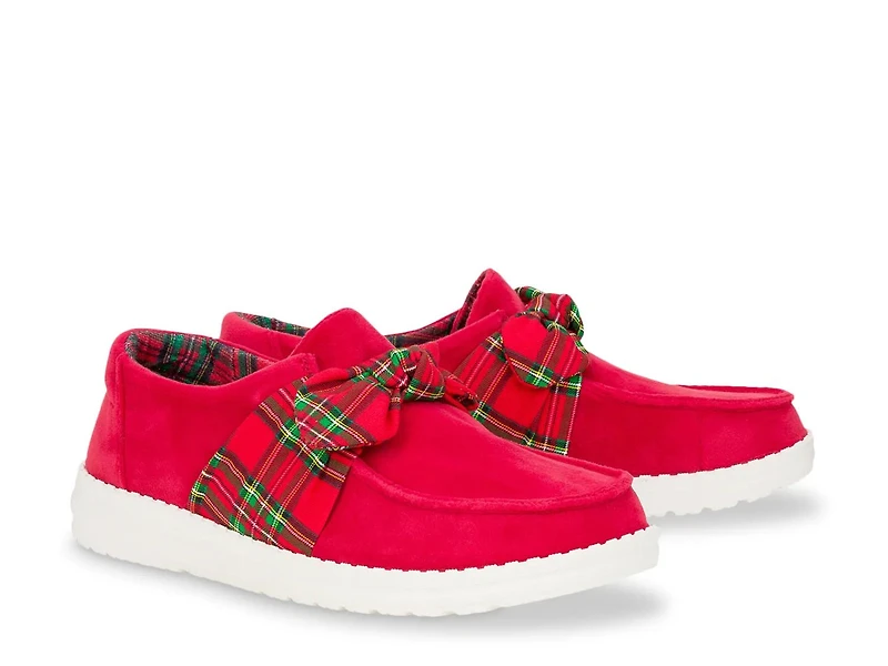 Wendy Bow Tartan Slip-On