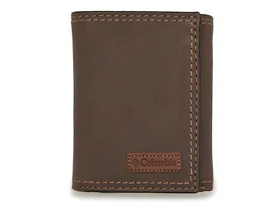 Brown Leather Trifold Wallet