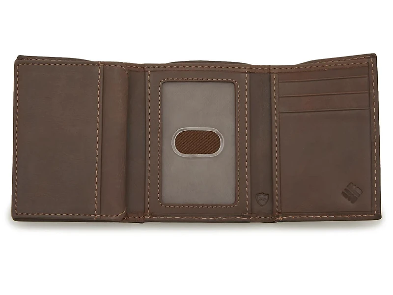 Brown Leather Trifold Wallet