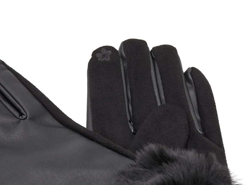 Faux Fur Trim Women's Gloves