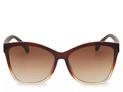 Square Cat-Eye Embossed Sunglasses