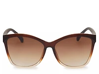 Square Cat-Eye Embossed Sunglasses