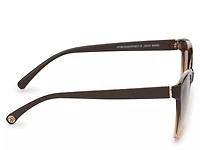Square Cat-Eye Embossed Sunglasses