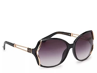 Oversized Gold-Trim Sunglasses