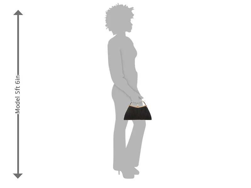 Glitter Pleated Satchel